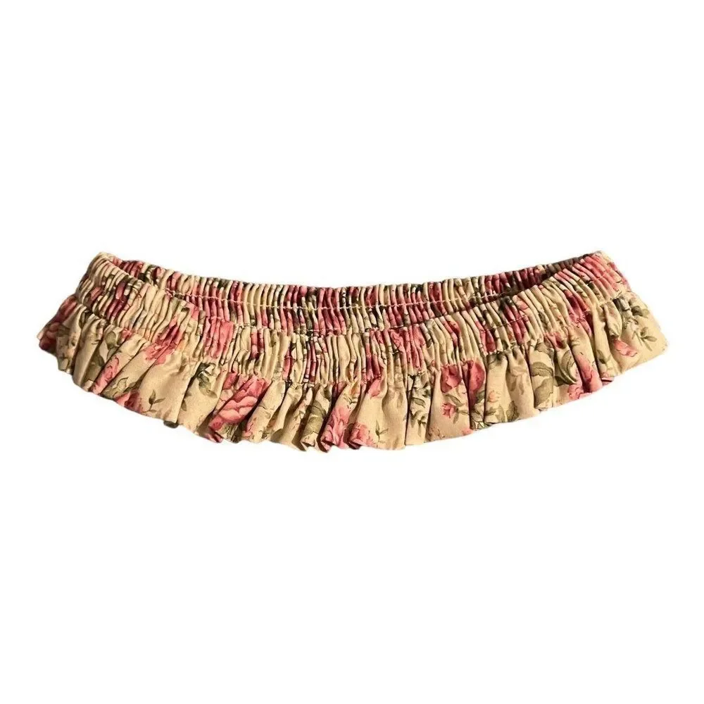 Longaberger Garter Medium Peony 2617447 Floral Ruffle Basket Accessory NEW